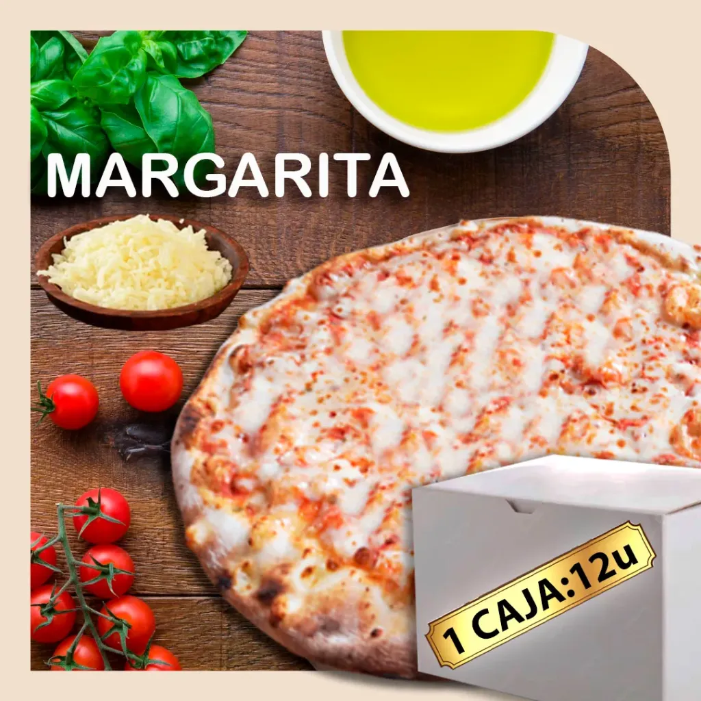 Pizzas 1 caja Margherita: 12u