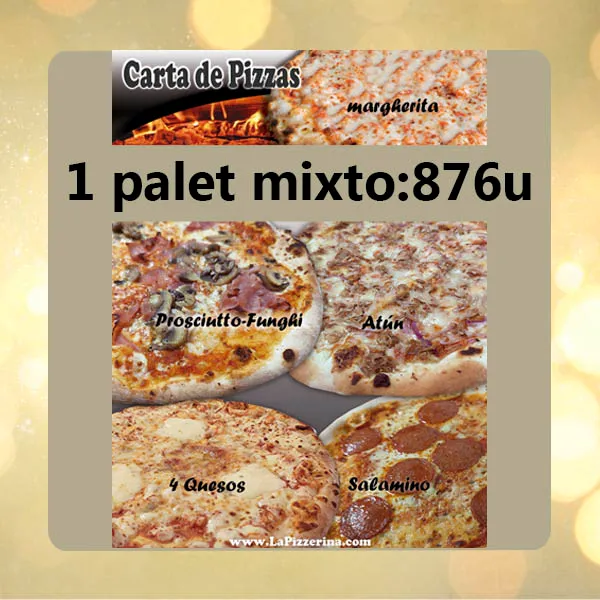 Pizzas palet mixto: 78 cajas